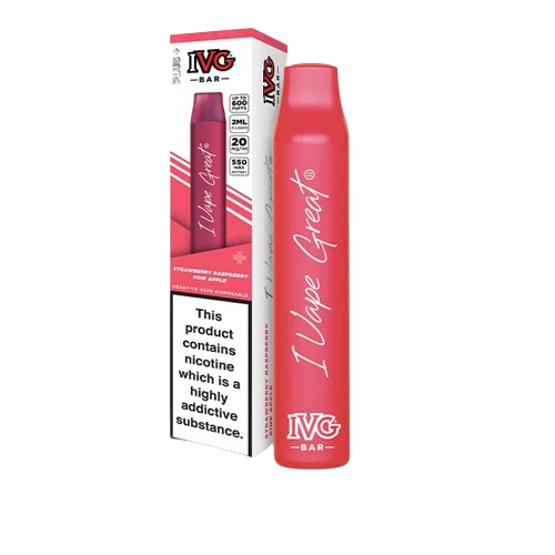 IVG BAR STRAWBERRY RASPBERRY PINK APPLE